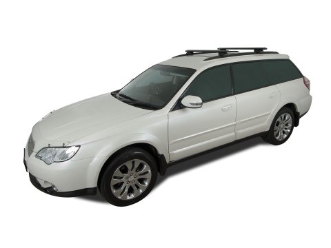 Kit 2 barres de toit noire Vortex 1065mm avec pieds SX Subaru Outback Gen III 2003-2009