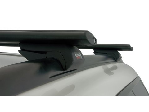 Kit 2 barres de toit noire Vortex 1065mm avec pieds SX Subaru Outback Gen III 2003-2009