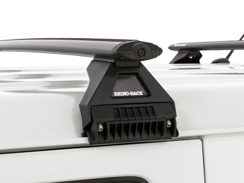 Kit 2 barres de toit noire Vortex 1370mm avec pied RL110
