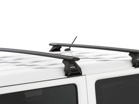 Kit 2 barres de toit noire Vortex 1370mm avec pied RL110