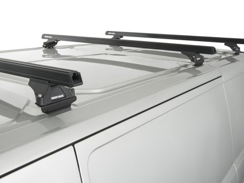 Kit 3 barres de toit noire Heavy Duty avec pieds RLTP Ford Transit Custom 2014-