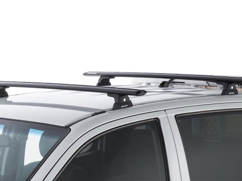 Kit 2 barres de toit noire Vortex 1370mmRLT600 Trackmount Toyota Hilux Vigo 2005-2015
