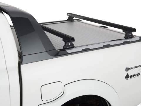 Kit 2 barres de toit noire Heavy Duty 1500mm avec pieds RLT600 Ford Ranger Wildtrak T6/T7/T8 2012-2022