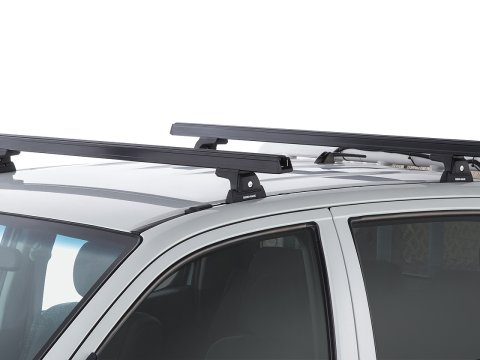 Kit 1 barre de toit noire 1375mm Heavy Duty avec pieds RLT600 Trackmount Toyota Hilux Vigo 2005-2015