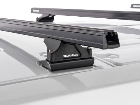 Kit 1 barre de toit noire Heavy Duty 1500mm avec pieds RLTP Ford Transit 2014-