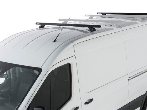 Kit 2 barres de toit noire Heavy Duty 1800mm avec pieds RLTP Ford Transit 2014-
