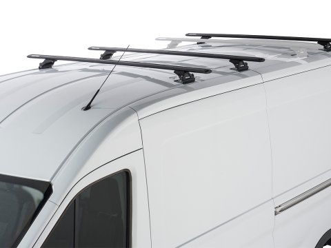 Kit 3 barres de toit noire 1800mm Vortex avec pieds RLTP Ford Transit 2014-