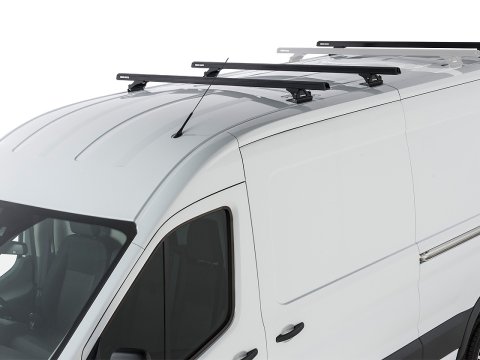 Kit 3 barres de toit noire Heavy Duty 1800mm avec pieds RLTP Ford Transit 2014-