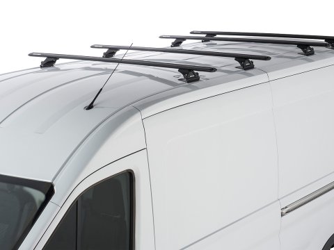Kit 4 barres de toit noire 1800mm Vortex avec pieds RLTP Ford Transit 2014-