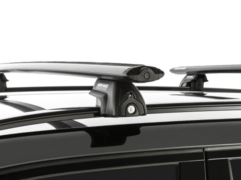 Kit 2 barres de toit noire Vortex 1370mm avec pieds SX