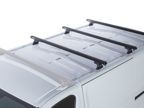 Kit 3 barres de toit 1650mm avant /milieu arrière / arrière noire Heavy Duty avec pieds RLT600