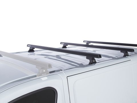 Kit 3 barres de toit 1650mm avant /milieu arrière / arrière noire Heavy Duty avec pieds RLT600