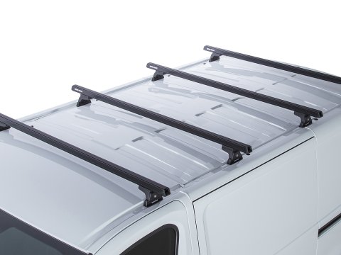 Kit 4 barres de toit noire 1650mm Heavy Duty avec pieds RLT600 Renault Trafic X82 2015-