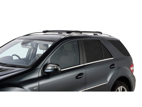 Kit 2 barres de toit noire Vortex montage StealthBar Mercedes Benz M Class W164 2005-2012