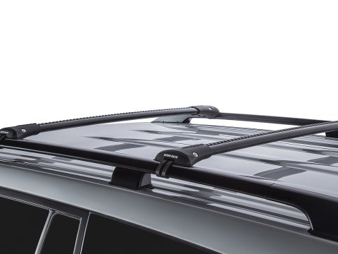 Kit 2 barres de toit noire 965 mm Vortex montage StealthBar Toyota Land Cruiser série 200 2007-2021
