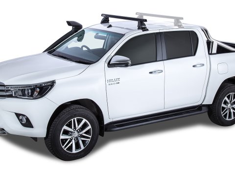 Kit 1 barre de toit avant Heavy Duty noire 1250mm avec pied 2500 Toyota Hilux Revo 2015-