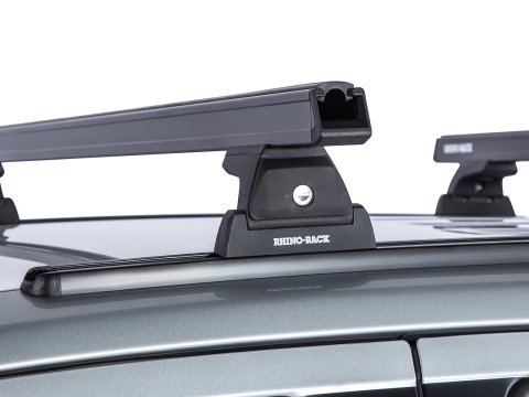 Kit 2 barres de toit noire 1250mm Heavy Duty RLT600 Trackmount Nissan Navara NP300 2015-2021