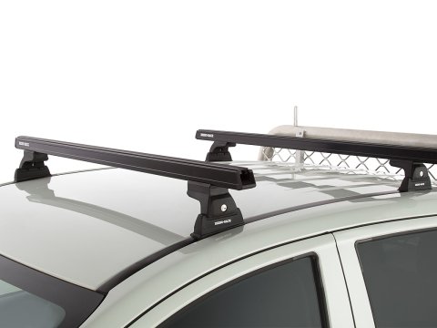Kit 2 barres de toit noire 1250 mm Heavy Duty RLT600 Ditch Mount Mitsubishi L200 Gen V MQ/MR 2015-