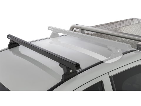 Kit 1 barre de toit avant noire 1250mm Heavy Duty avec pied RLT600 Ditch Mount Mitsubishi L200 Gen V MQ/MR 2015-