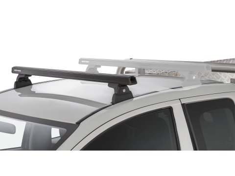 Kit 1 barre de toit avant noire 1250mm Heavy Duty avec pied RLT600 Ditch Mount Mitsubishi L200 Gen V MQ/MR 2015-