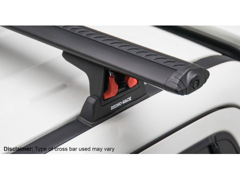 Kit 2 barres de toit noire 1650mm Heavy Duty avec pieds RLT600 Ditch Mount Iveco Daily H1 3520 WB 2015-