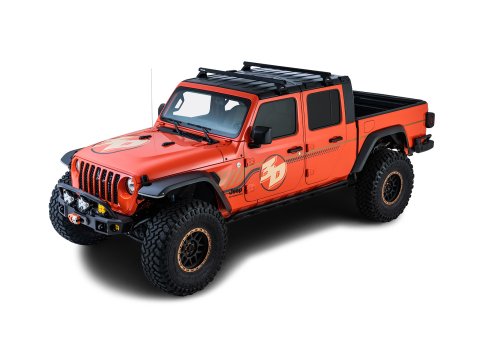 Kit 2 barres de toit noire Heavy Duty 1500mm avec pieds RL110 Jeep Wrangler JL & Gladiator JT 2020+