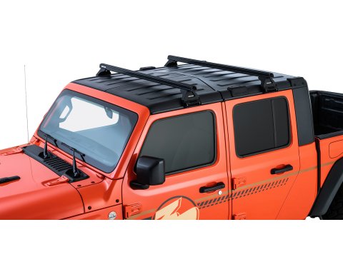 Kit 2 barres de toit noire Heavy Duty 1500mm avec pieds RL110 Jeep Wrangler JL & Gladiator JT 2020+