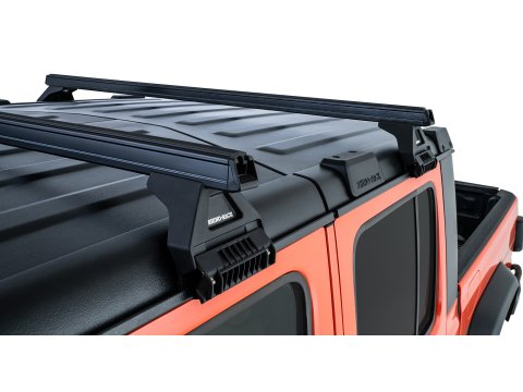 Kit 2 barres de toit noire Heavy Duty 1500mm avec pieds RL110 Jeep Wrangler JL & Gladiator JT 2020+