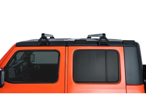 Kit 2 barres de toit noire Heavy Duty 1500mm avec pieds RL110 Jeep Wrangler JL & Gladiator JT 2020+