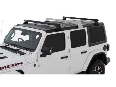 Kit 2 barres de toit noire Heavy Duty 1500mm avec pieds RL110 Jeep Wrangler JL & Gladiator JT 2020+