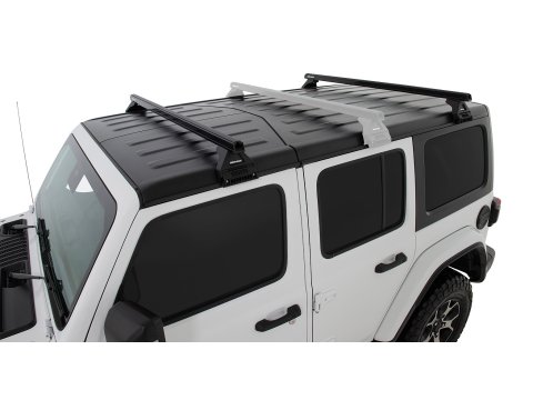 Kit 2 barres de toit noire Heavy Duty 1500mm avec pieds RL110 Jeep Wrangler JL & Gladiator JT 2020+