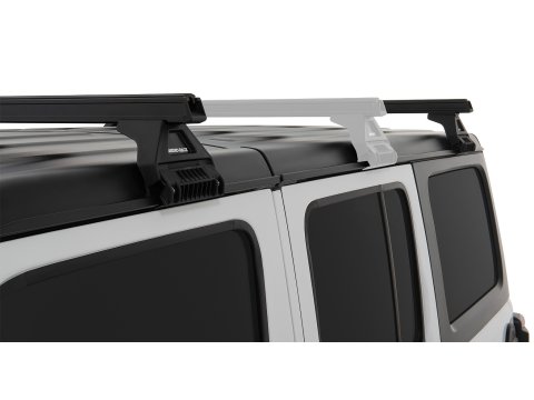 Kit 2 barres de toit noire Heavy Duty 1500mm avec pieds RL110 Jeep Wrangler JL & Gladiator JT 2020+
