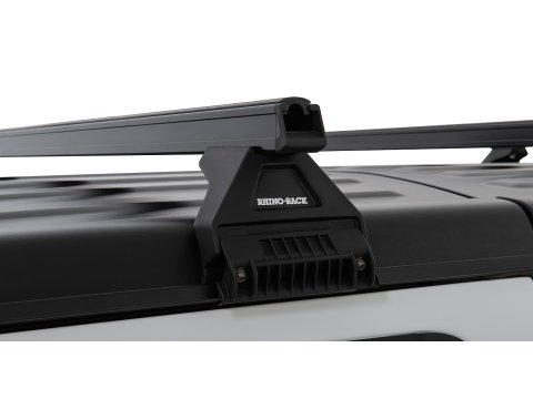 Kit 3 barres de toit noire Heavy Duty 1500mm avec pieds RL110 Jeep Wrangler JL 2019+