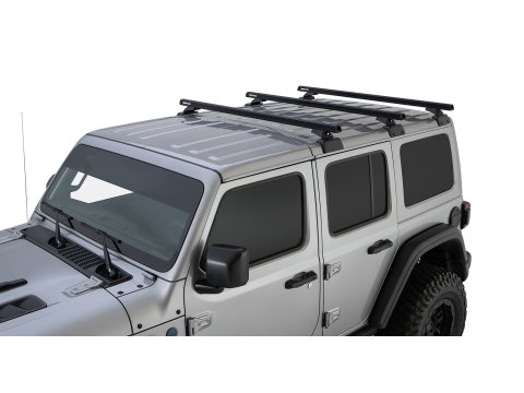 Kit 3 barres de toit noire 1500mm RCL Rhino-Rack Backbone Heavy Duty Jeep Wrangler JL 2019-