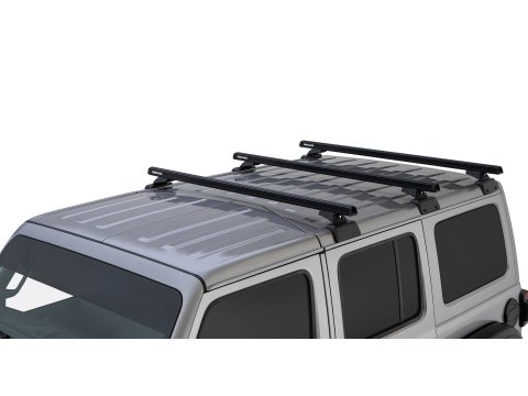 Kit 3 barres de toit noire 1500mm RCL Rhino-Rack Backbone Heavy Duty Jeep Wrangler JL 2019-