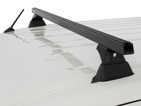 Kit 3 barres de toit noire 1650mm Heavy Duty avec pieds RCH Toyota Hiace Gen VI 2019-