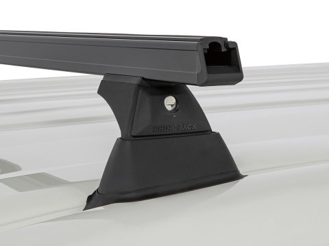 Kit 3 barres de toit noire 1650mm Heavy Duty avec pieds RCH Toyota Hiace Gen VI 2019-