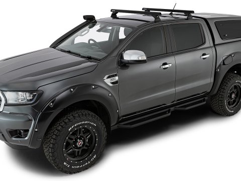 Kit 2 barres de toit noire 1250mm Heavy Duty RCH