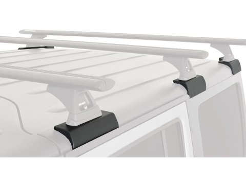 Kit 3 barres de toit noire 1500mm RCL Rhino-Rack Backbone Heavy Duty Jeep Wrangler JK 2011-2019