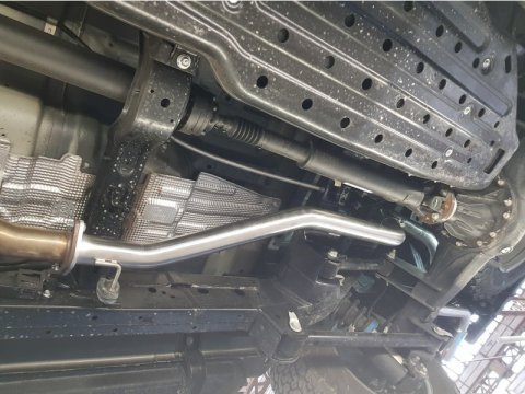 Intermediaire sans silencieux + tube arriere (embout poli diam.90mm.) Tecinox Ford Ranger Raptor 2.0L TDCI 213HP 2020-22