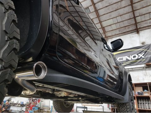 Sortie laterale (embout poli diam.90mm.) apres catalyseur Tecinox Ford Ranger Raptor 2.0L TDCI 213HP 2020-22