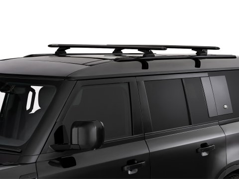 Kit 2 barres de toit noire Vortex 1370 mm avec pieds RCL Land Rover Defender II 130 L663 2023+
