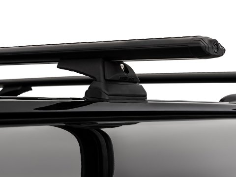 Kit 2 barres de toit noire Vortex 1370 mm avec pieds RCL Land Rover Defender II 130 L663 2023+