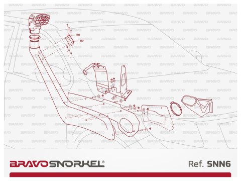 Snorkel Bravo pour Nissan Navara D23 NP300 2015 ->2021