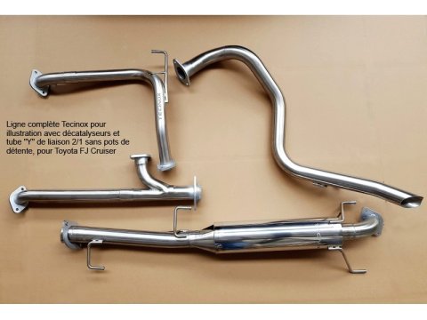 Intermediaire avec silencieux Tecinox Toyota FJ Cruiser 2006-2018