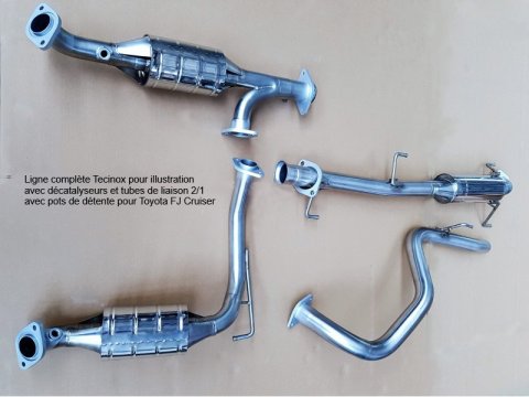 Intermediaire avec silencieux Tecinox Toyota FJ Cruiser 2006-2018