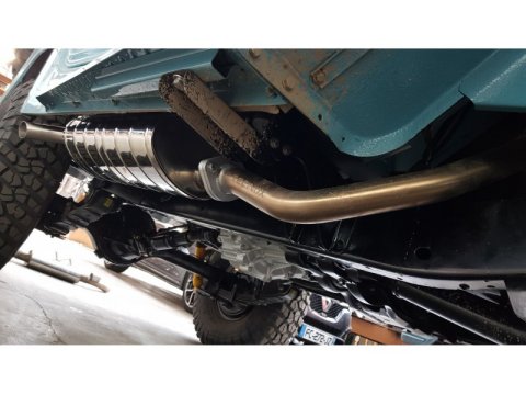 Sortie latérale après tube primaire Tecinox Toyota Land Cruiser Bj42 3.4L D 90HP 1980-1985