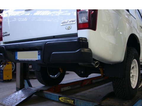 Intermediaire sans silencieux + tube arriere Tecinox Isuzu D-Max 2.5L TD 2012-2016