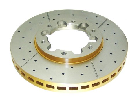 Disque frein avant rainuré percé DBA Nissan Patrol GR Y61