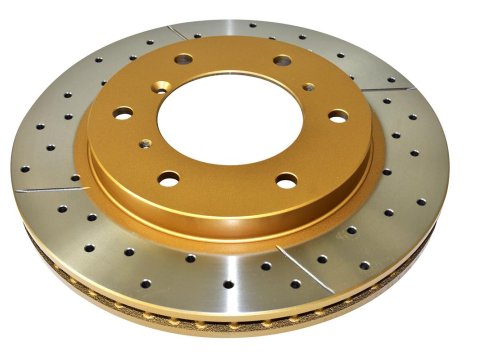 Disque frein avant rainuré percé DBA Mitsubishi Pajero 3